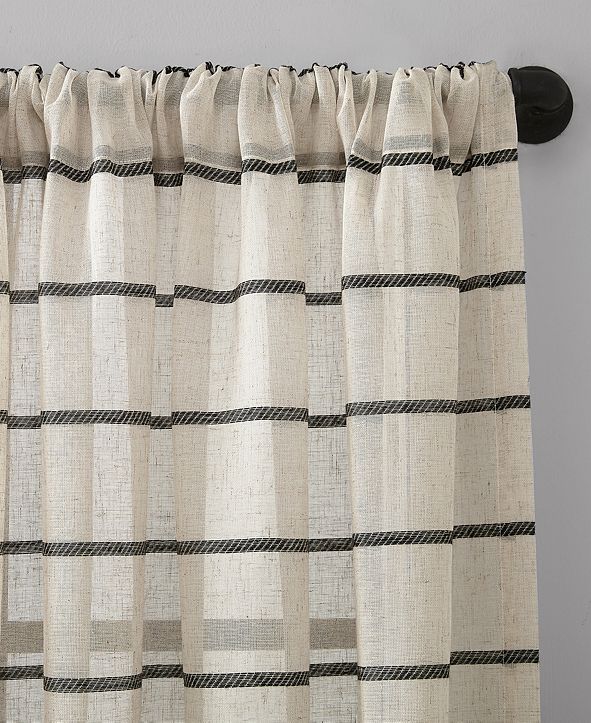 Clean Window Twill Stripe AntiDust Curtain Panel, 52" x 84" & Reviews