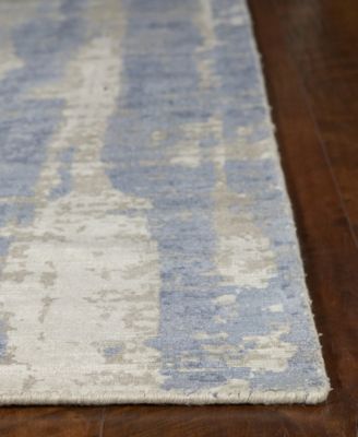 Kas - Indulge Drizzle 0802 Gray/Blue 5' x 7' Area Rug