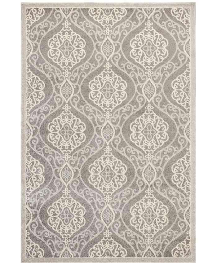 Kas - Lucia Mosaic 2759 Silver 3'3" x 4'11" Indoor/Outdoor Area Rug