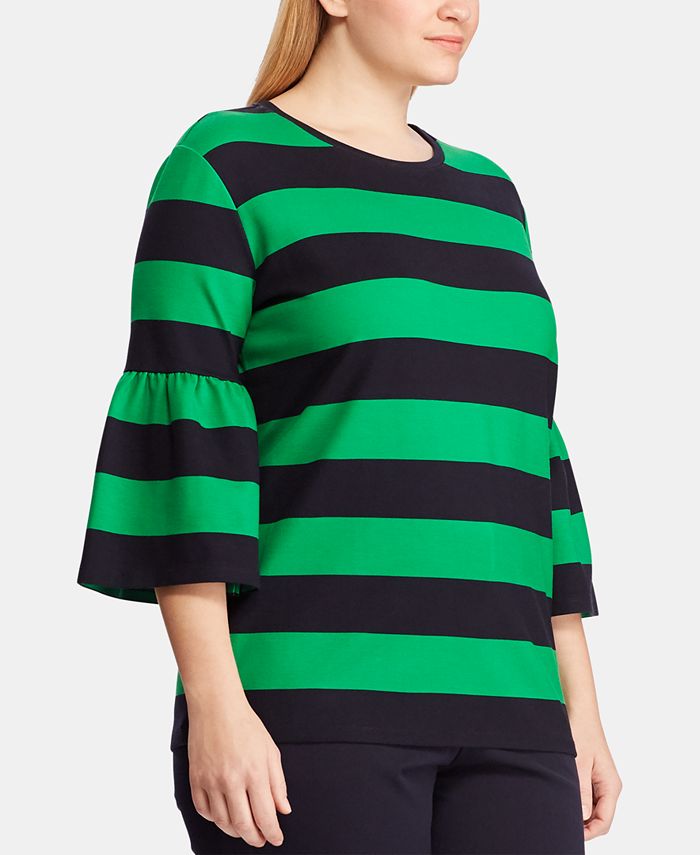 Lauren Ralph Lauren Plus Size Striped FlaredSleeve Top Macy's
