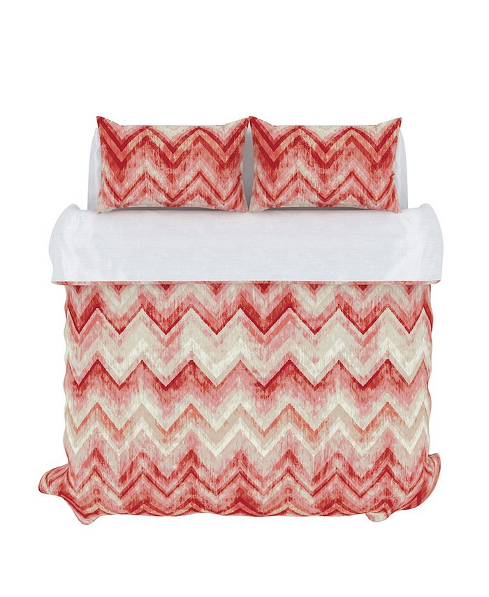 Colorfly Germain Duvet Cover Set, Full/Queen, Coral Haze Macy's