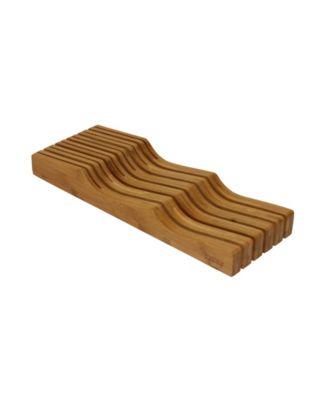 In-Drawer Bamboo Knife Organizer