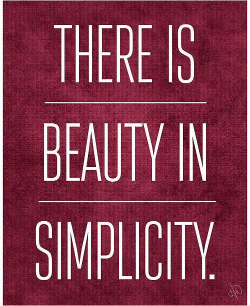 Creative Gallery There Is Beauty In Simplicity On Burgundy 20 X 24 Metal Wall Art Print Reviews Wall Decor Home Decor Macy S