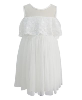 macys girls white dresses
