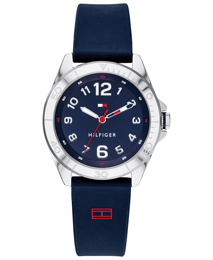 Hilfiger Kid's Navy Silicone Strap Watch Created for Macy's & Reviews - Macy's
