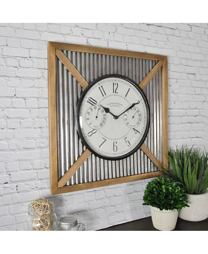 FIRSTIME & CO Firstime and Co. 16" Barn Outdoor Wall Clock Macy's