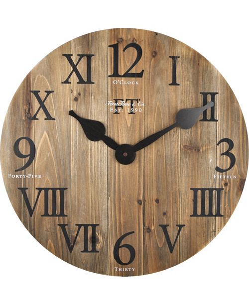 Firstime Co Rustic Barn Wood Clock Reviews Home Decor