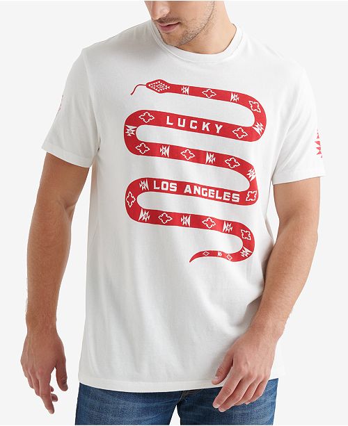 Lucky Brand Men S Snake Logo Graphic T Shirt Reviews T Shirts