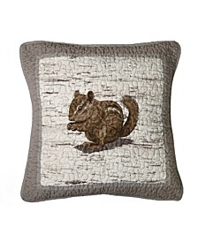 Birch Forest Critters Decorative Pillow, 18" x 18"