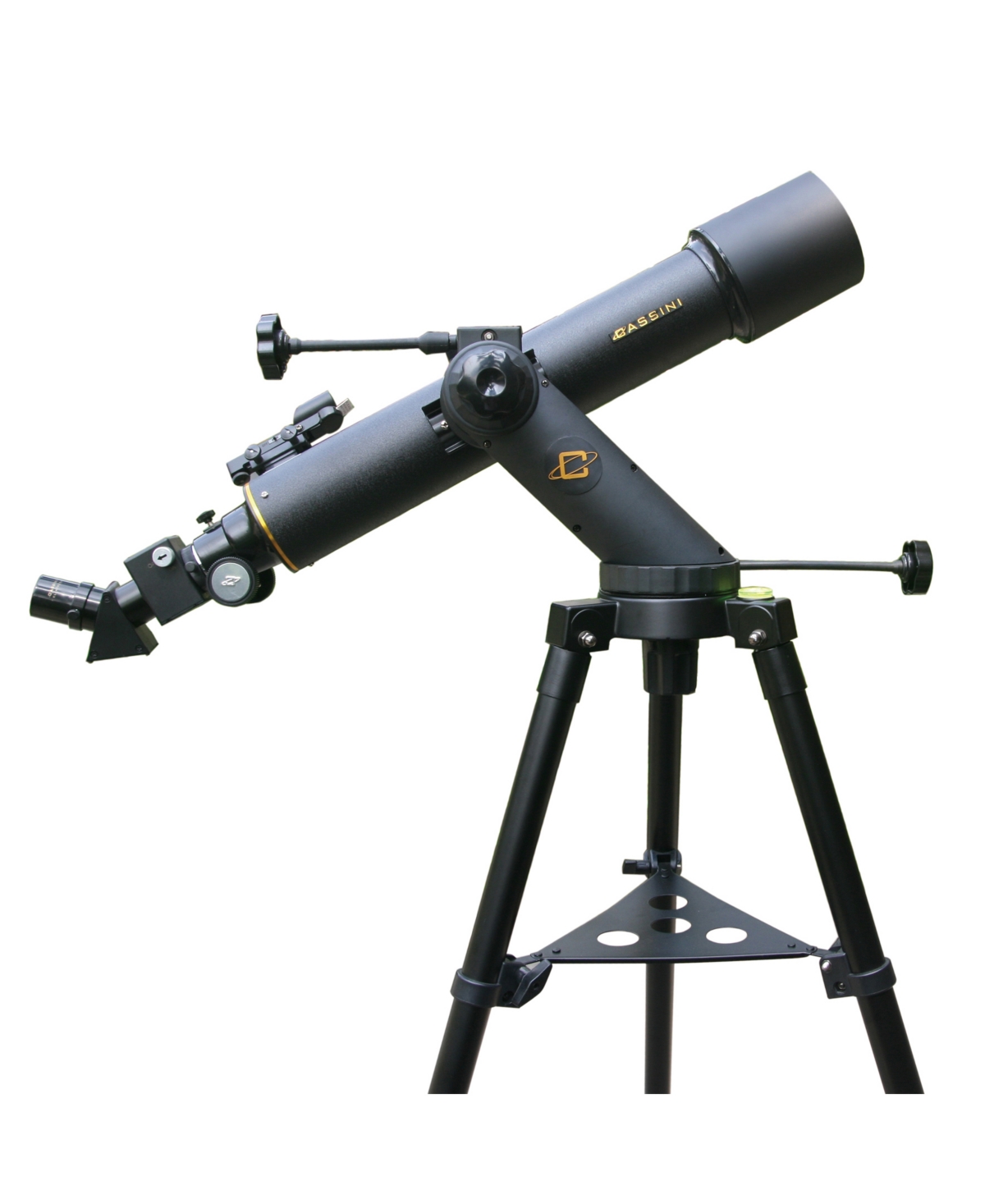 Shop Cosmo Brands Cassini 720 X 80 Land And Sky Tracker Telescope And 2x Flip Barlow And Dot Sight In Black