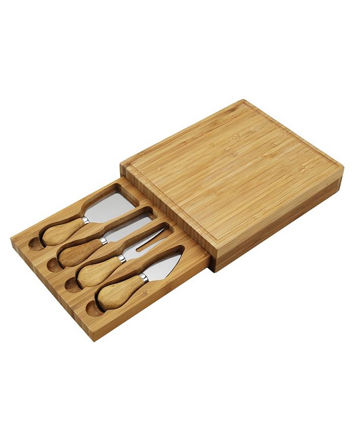 Picnic At Ascot Edam Bamboo Cheese Board Set with 4 Tools Macy's