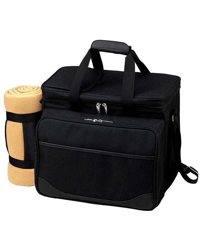 Picnic At Ascot Equipped Picnic Cooler with Blanket and Service for 4 on Wheels Macy's
