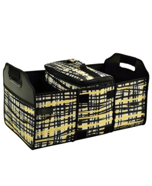 Picnic At Ascot 3 Section Folding Trunk, Tailgate, Shopping Organizer And Cooler In Yellow