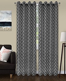 Lightweight Trellis Sheer Curtain Panels, (2), 52" x 63"