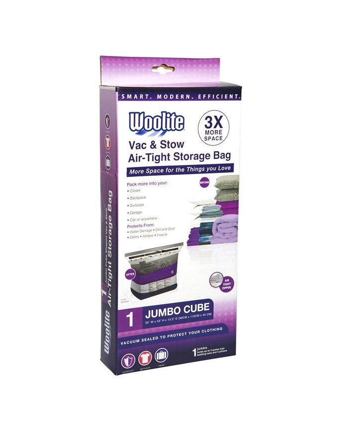 Woolite AirTight Jumbo Cube Vacuum Storage Bags Macy's