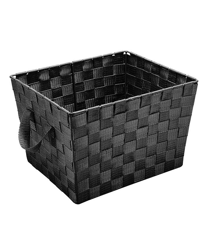Simplify Small Woven Storage Bin in Black Macy's