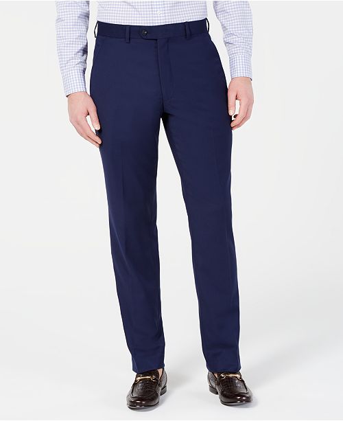 Perry Ellis Men S Portfolio Slim Fit Stretch Navy Solid Suit Pants Reviews Suits Tuxedos Men Macy S