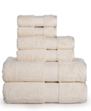 Aerosoft Premium Combed Cotton 700 Gsm 6 Piece Towel Set Bedding In Ivory