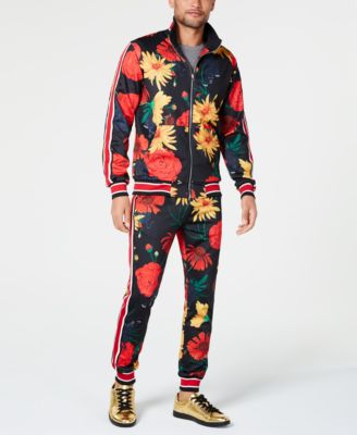 mens floral track jacket