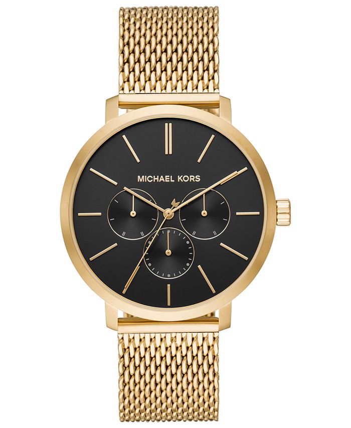 Michael Kors Men's Blake Gold-Tone Stainless Steel Mesh Bracelet Watch 42mm  & Reviews - All Watches - Jewelry & Watches - Macy's