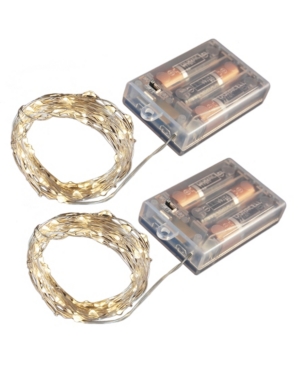 Lumabase Set of 2 100 Mini String Lights with Timer