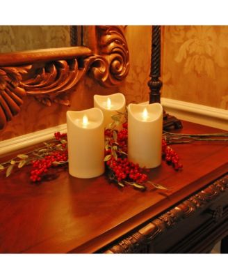 Lumabase 5" Cream Battery Operated LED Candle with Moving Flame