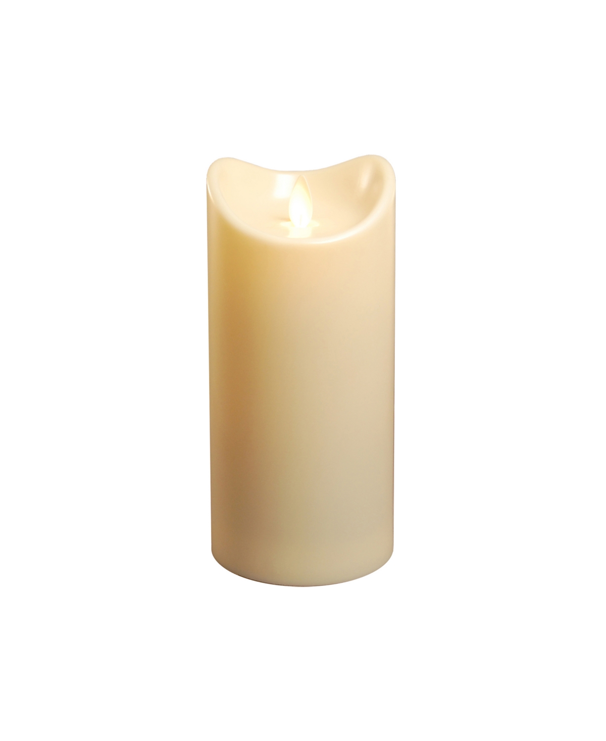 Lumabase 7" Cream Battery Operated Led Candle with Moving Flame - Natural