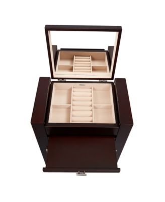 Geneva Upright Wooden Jewelry Box