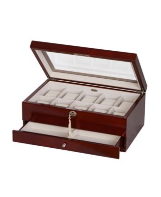 Christo Glass Top Wooden Watch Box