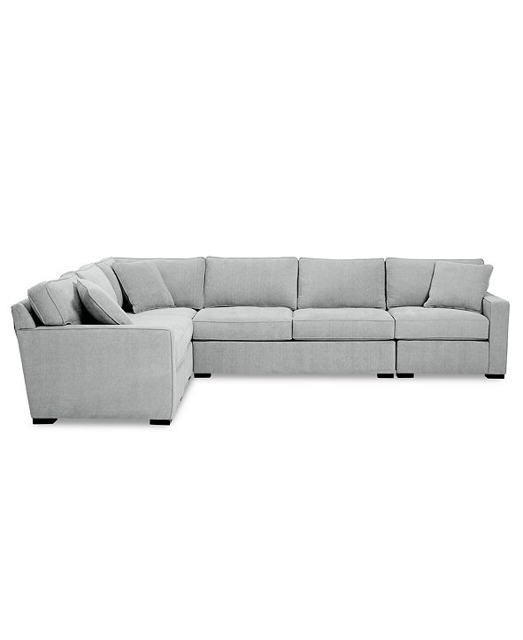 Furniture Radley 5Pc. Fabric Sectional Sofa with Apartment Sofa with