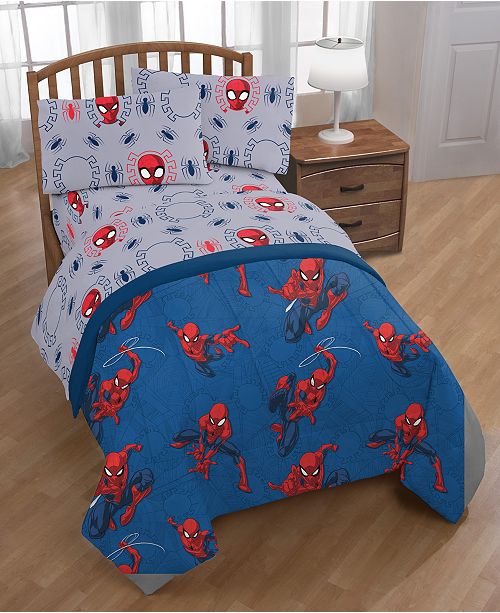Marvel Mavel Spiderman Spidey Crawl Twin 4 Pc Bed In A Bag