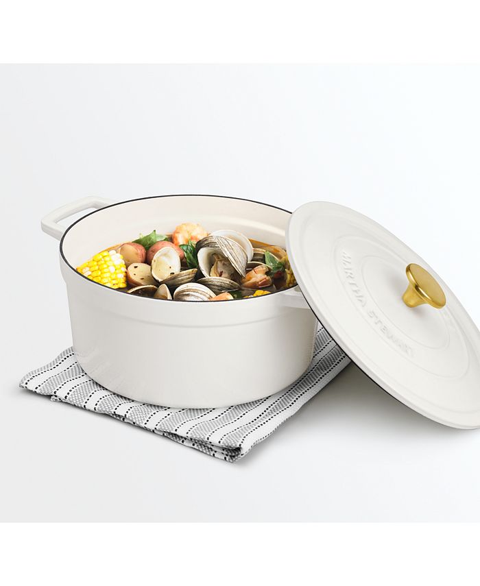 Martha Stewart Collection Enameled Cast Iron Round 6Qt. Dutch Oven