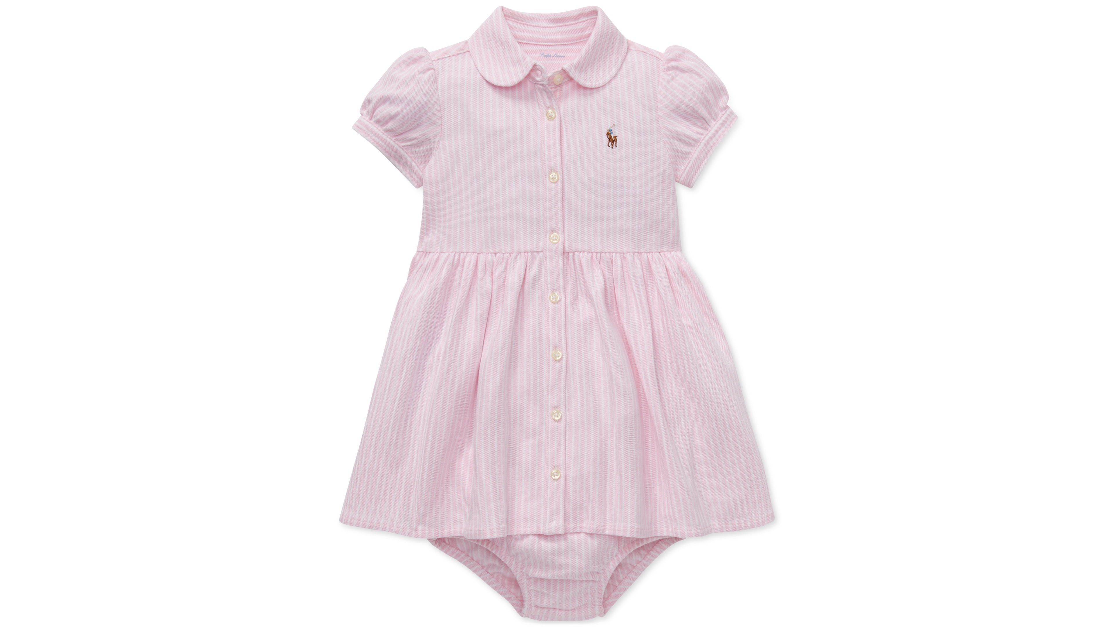 Polo Ralph Lauren Baby Girls Striped Knit Oxford Dress