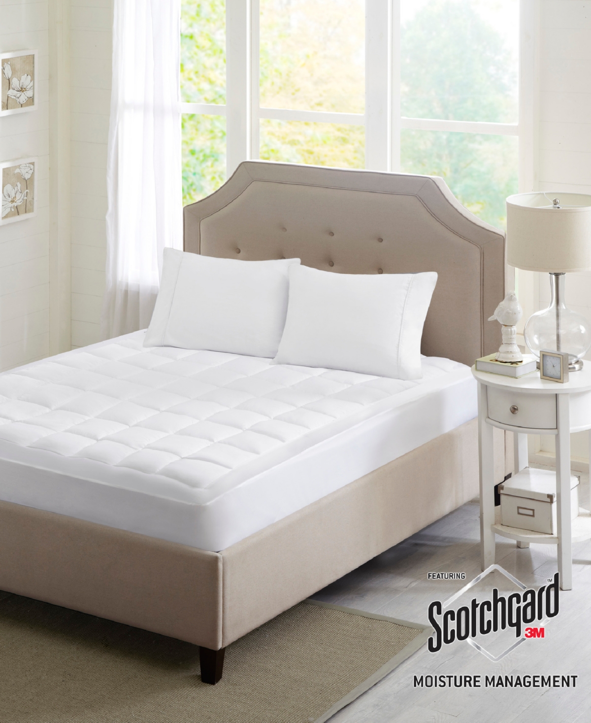 Madison Park Highline Quilted Microfiber Deep Pocket Mattress Pad