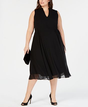 Anne klein drawstring midi dress store