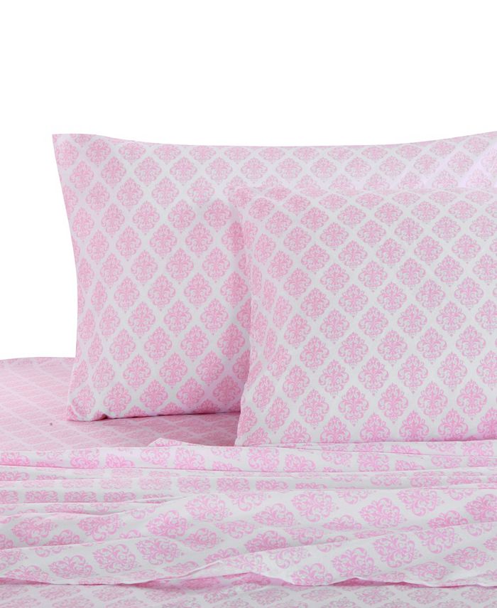 Levtex Pink Damask Sheet Set, Twin Macy's