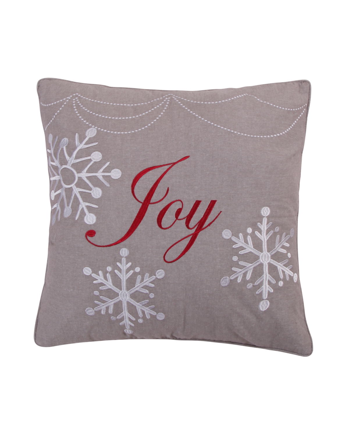 Levtex Silent Night Nordic Decorative Pillow, 20" X 20" In Joy Snowflake