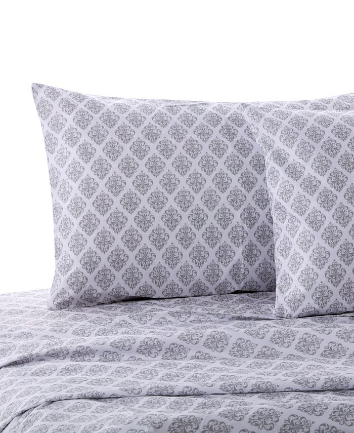 Levtex Gray Damask Sheet Set, Twin Macy's