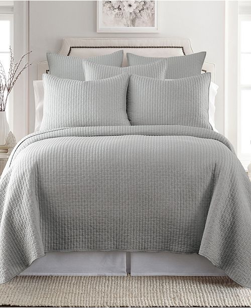 Levtex Home Cross Stitch Light Gray Full Queen Quilt Set Reviews