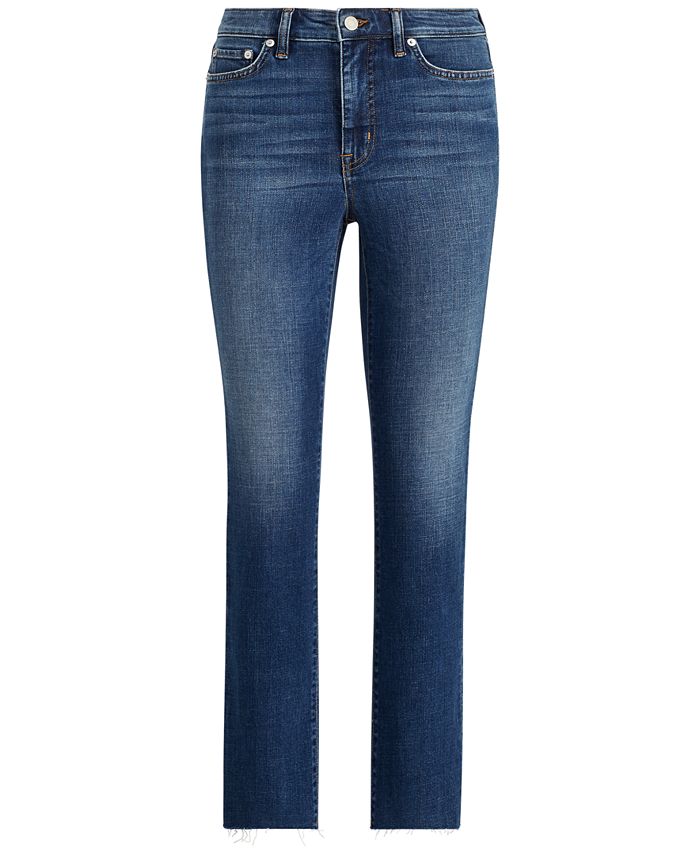 Lauren Ralph Lauren Regal Straight Frayed Hem Jeans & Reviews - Jeans ...