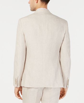 Bar III Men's Slim Fit Linen Suit Jackets White Size 42