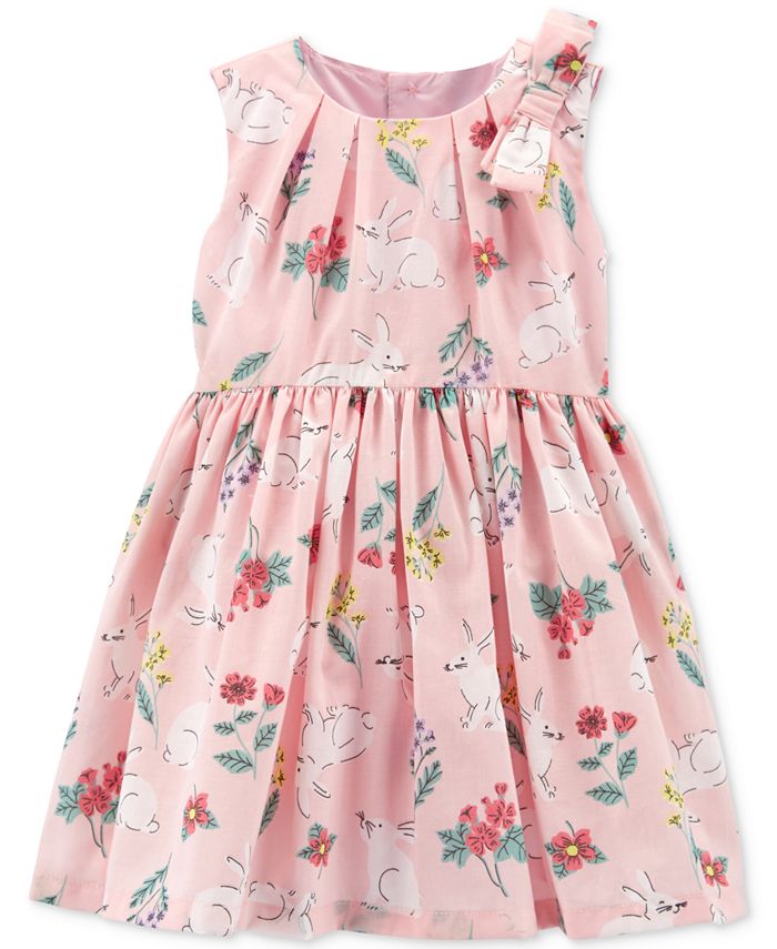 Carter's Baby Girls Bunny-Print Bow Dress - Macy's