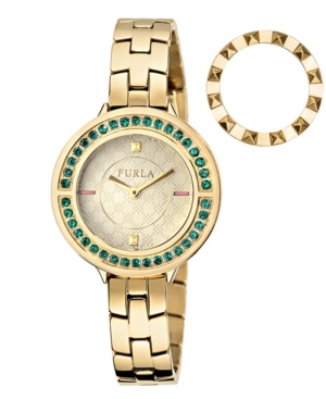 image of Furla Women-s Club Gold Dial Stainless Steel Watch