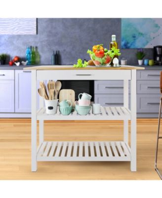 Kitchen Island with Solid Wood