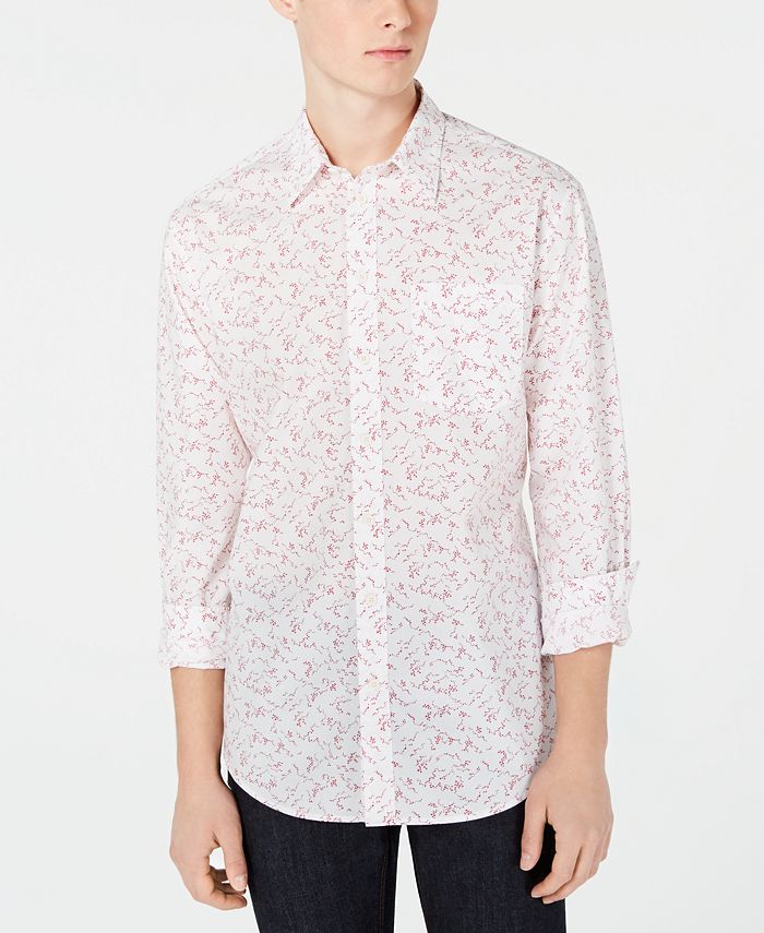 DKNY Men's RegularFit Floral DitsyPrint Shirt Macy's