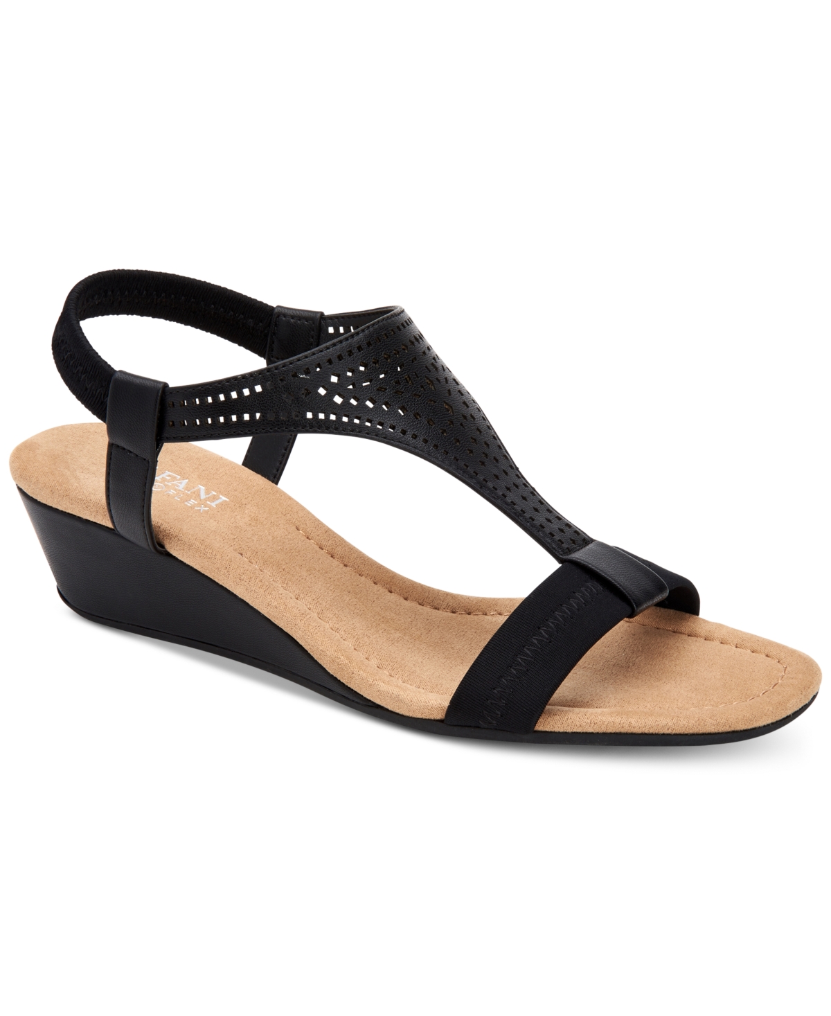 Alfani black wedge sandals best sale