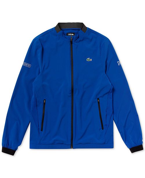 Lacoste Men S Novak Djokovic Zip Front Logo Jacket Reviews Coats Jackets Men Macy S