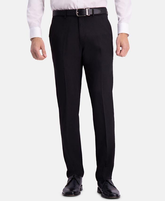 Haggar - Men's The Active Series Straight-Fit Performance Stretch Solid Dress Pants