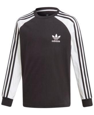 adidas Adidas Big Boys Original 3-Stripes Long-Sleeve Shirt - Macy's