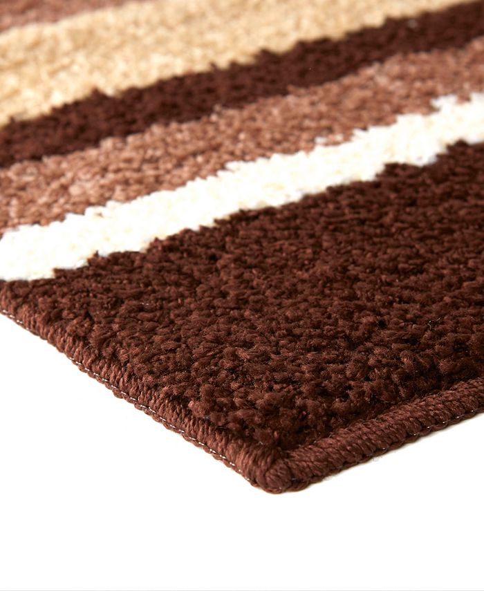 Home Dynamix Avalon NonSlip Stripe Shaggy Bath Mat Macy's